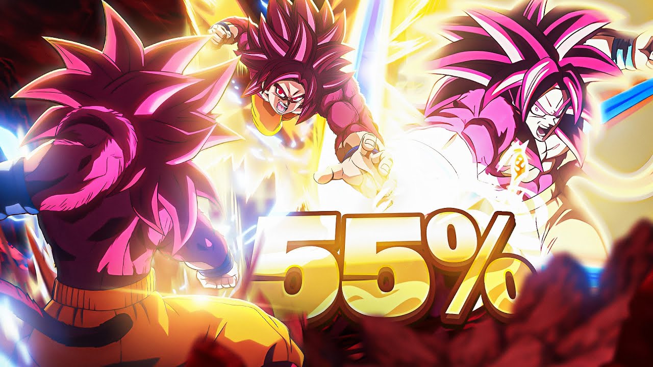 (Dokkan Battle) 55% LEVEL 1 LINKS LR ADULT DAIMA SSJ4 GOKU COMPLETE OVERVIEW AND SHOWCASE!