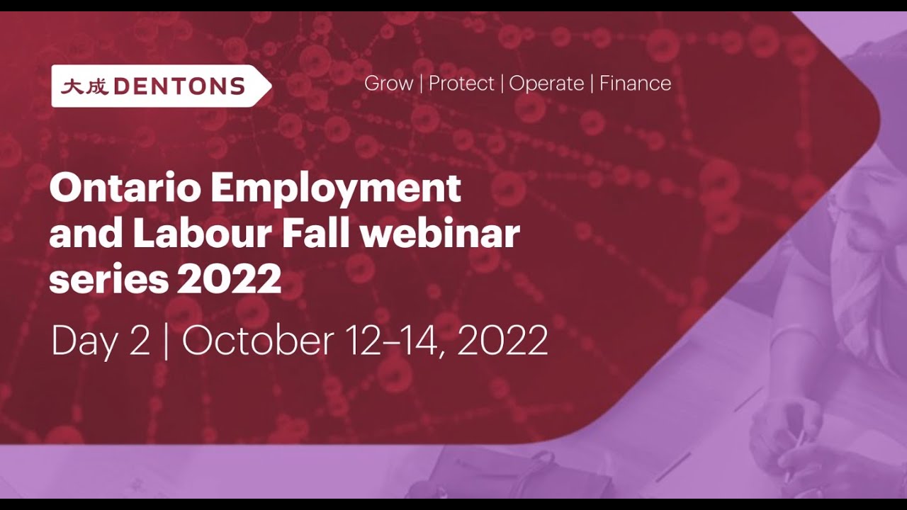 Ontario Employment and Labour Fall webinar series - Day 2