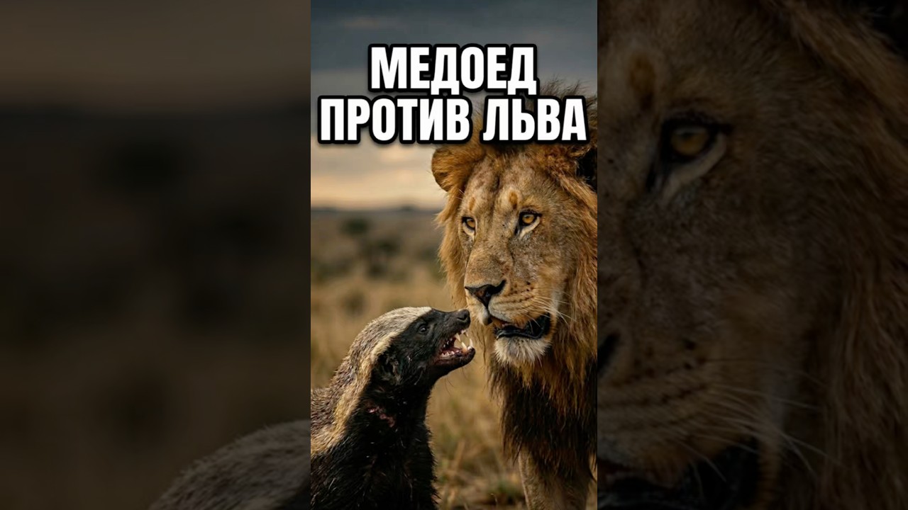 Why Lions FEAR the Honey Badger! #animals #honeybadger