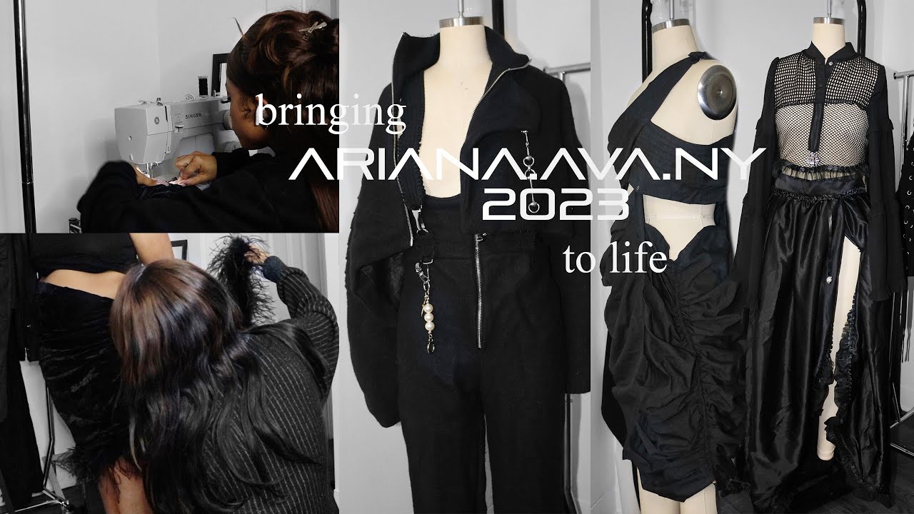 WORKING ON ARIANA.AVA.NY 2023 WINTER/SPRING COLLECTION. SEWING + FINISHING THE COLLECTION