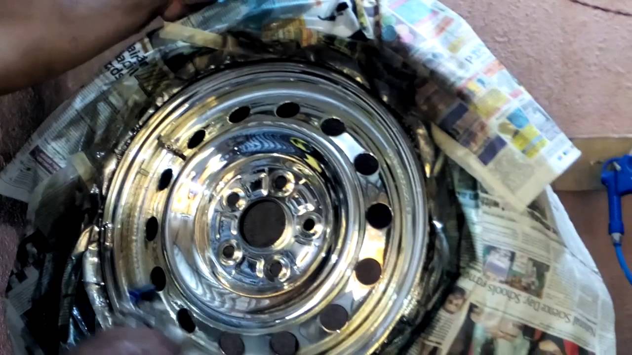 Normal wheel silver chrome sprayed ,