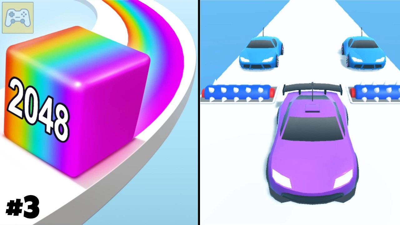 Jelly Run 2048 vs Merge Car Run ✦ ASMR Gameplay Android iOS • 2048 Number Merge Race Games (3)