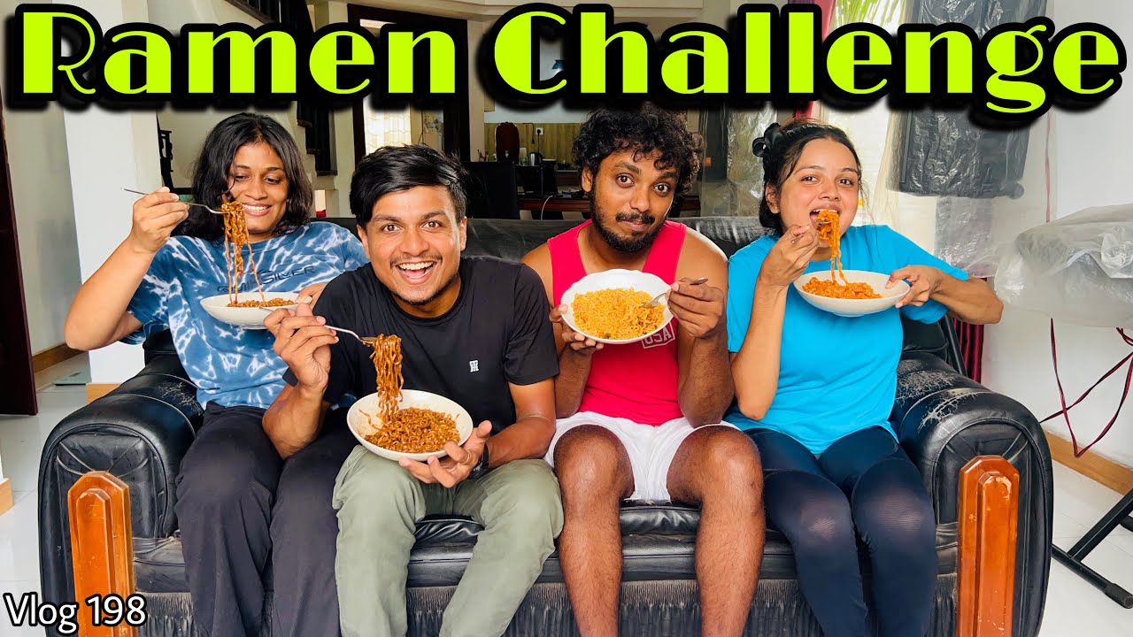 සෙවනගල Milkshake එක | Ramen Challenge | Couple Challenge