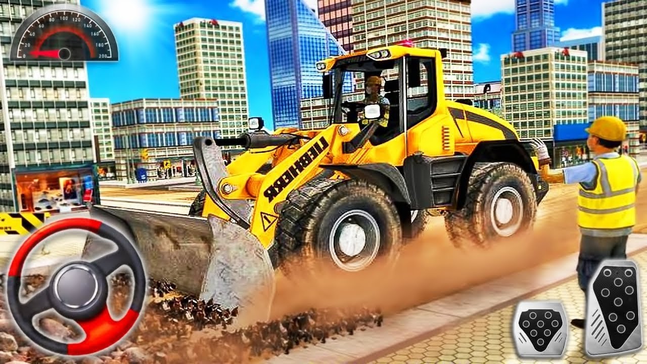 City construction 🏗️ game play | city road construction 🚧 jcb uploaded soil in truck 