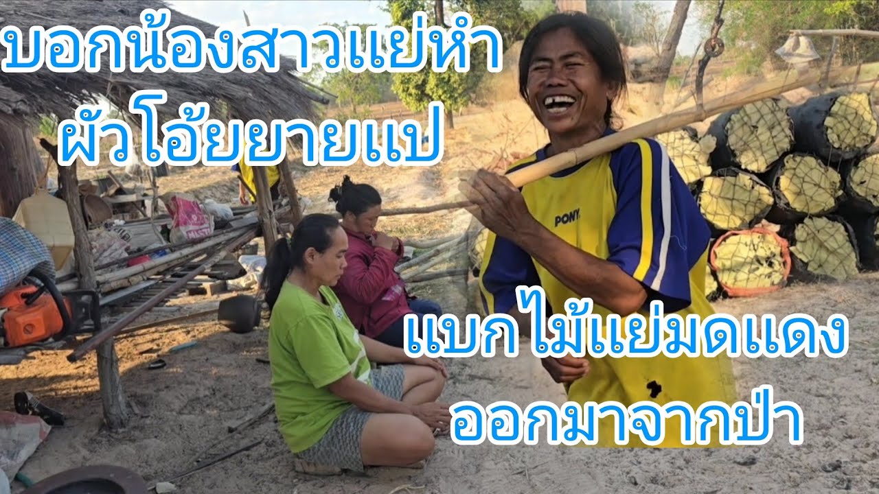 #ผัวพัดว่าเมียเข้าในหมู่บ้านสุดท้ายเเบกไม้ออกมาเเต่ป่าหาอาหารเเลงเเถมบอกให้เเย่ ห ผัวอีกโอ้ย