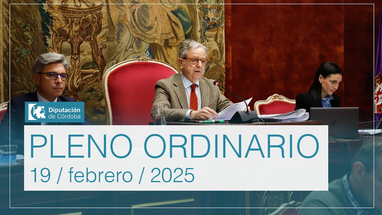 Pleno ordinario de la Diputación de Córdoba | 19 febrero 2025