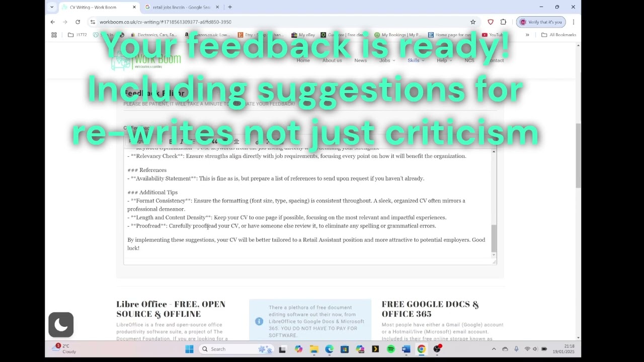 CV Feedback Wizard - A.I. Powered Feedback in Seconds!