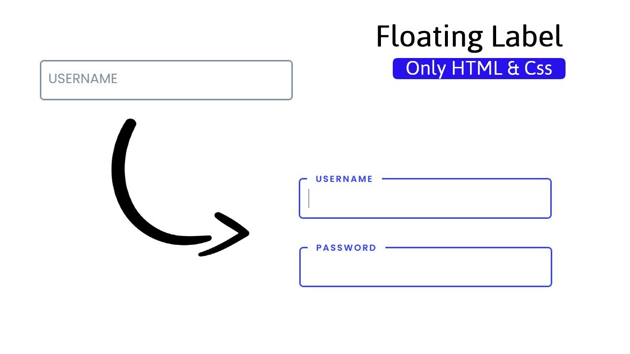 Floating label using HTML & Css @Ravi Ed || CSS Input Field Text Animation | Only Css Floating label