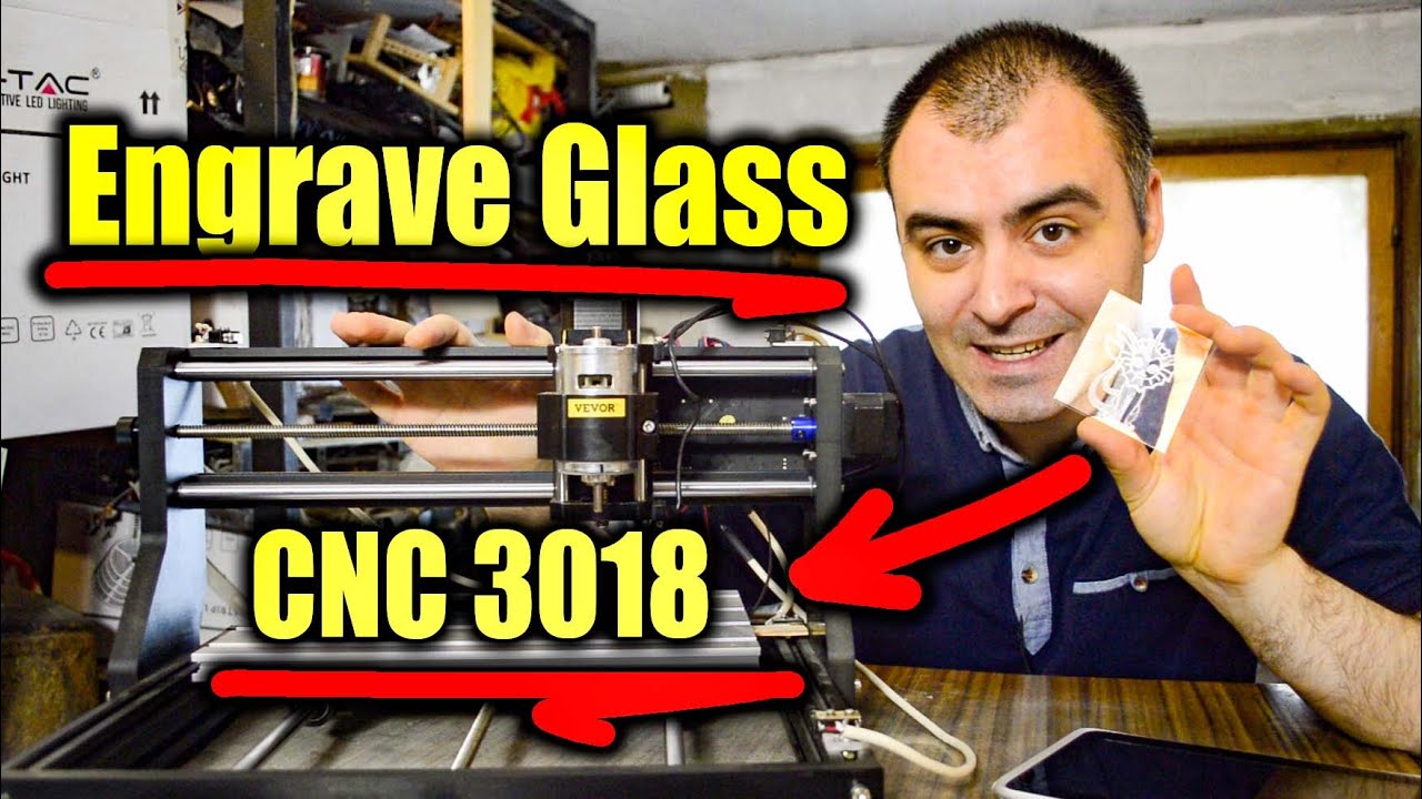 Glass engraving on a small CNC machine? I manage to do it with a cheap method
