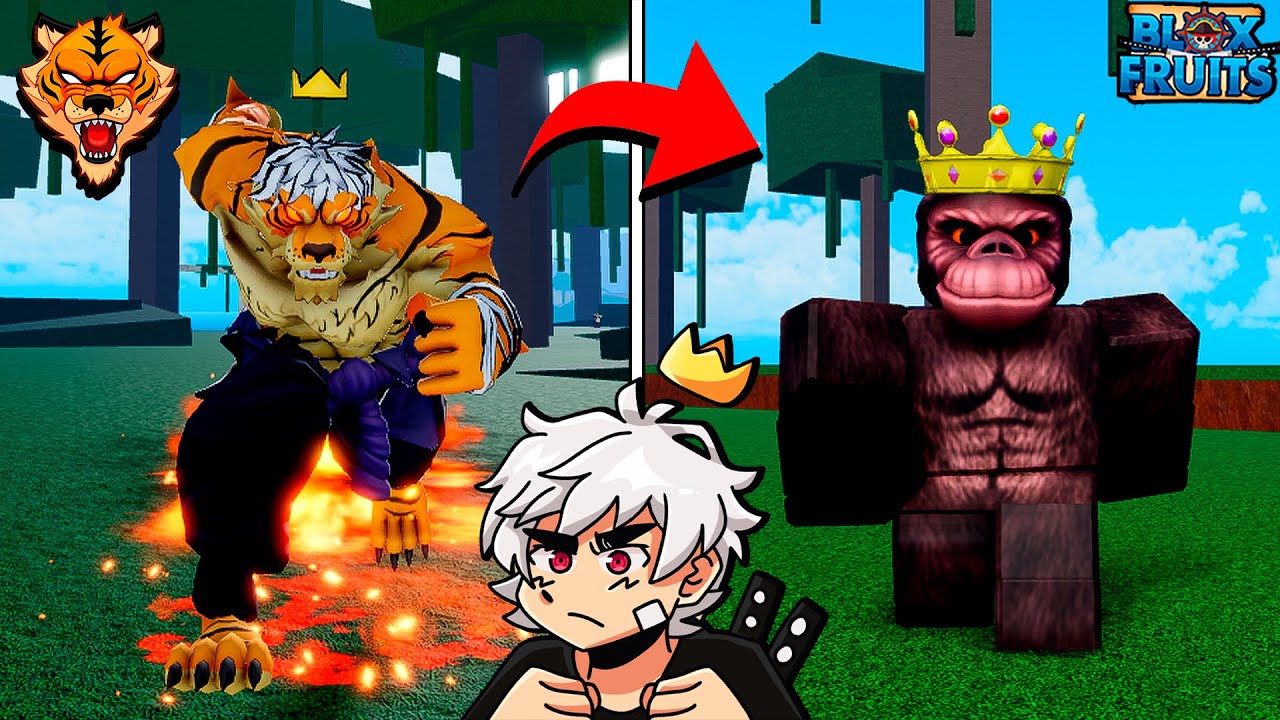 ENFRENTEI TODOS OS BOSSES DO BLOX FRUITS USANDO A TIGER!!🐯❄️
