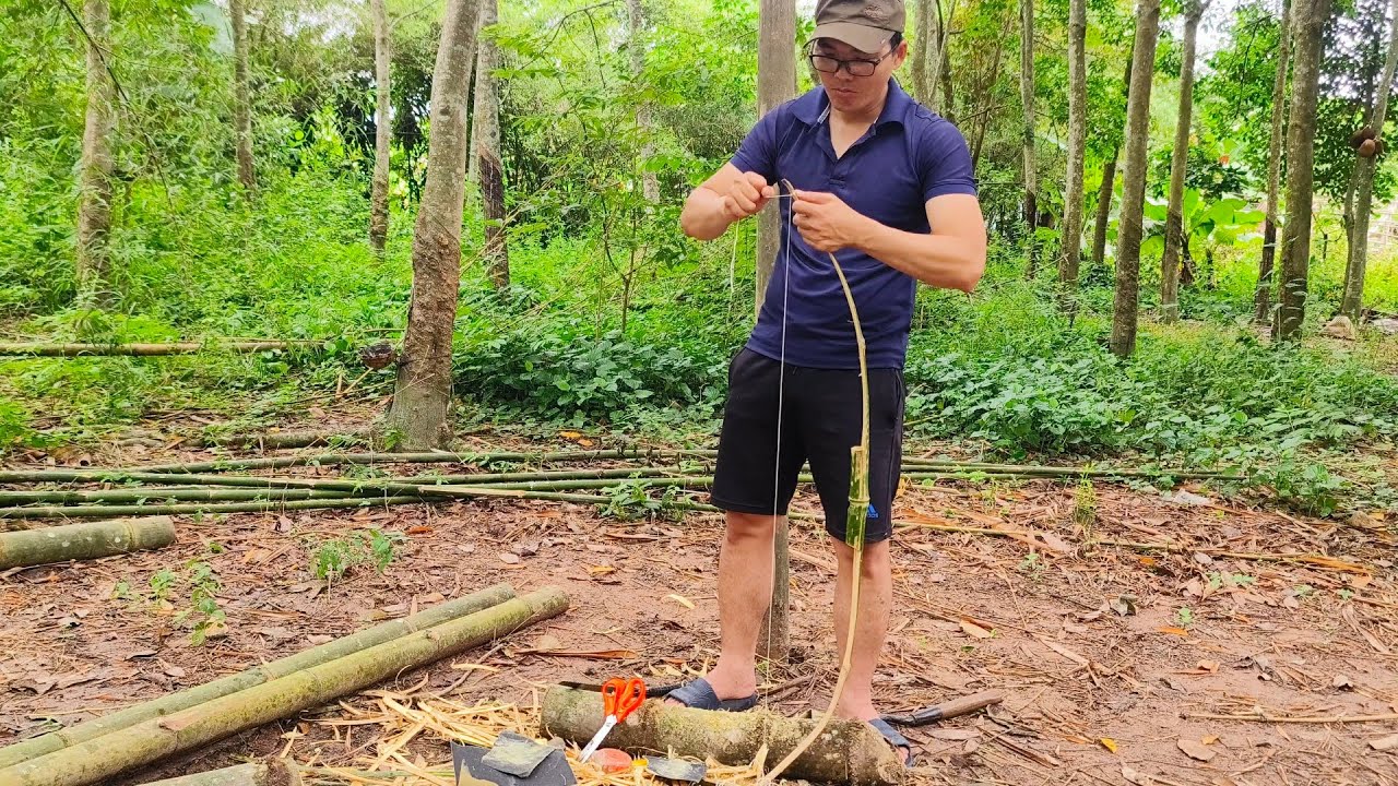 Handmade Bow Shooting Test!Slingshot First, Then Bow – Can I Hit All the Fruits?