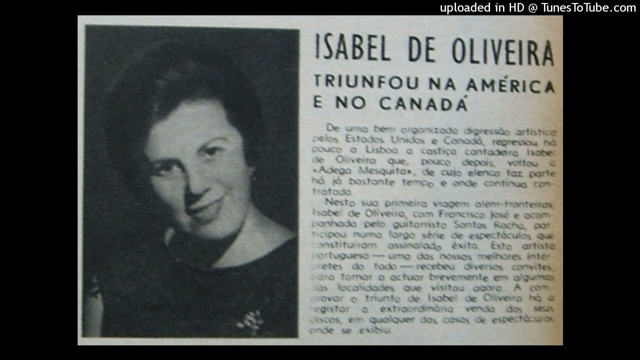 Isabel de Oliveira - Deixai-me cantar o Fado