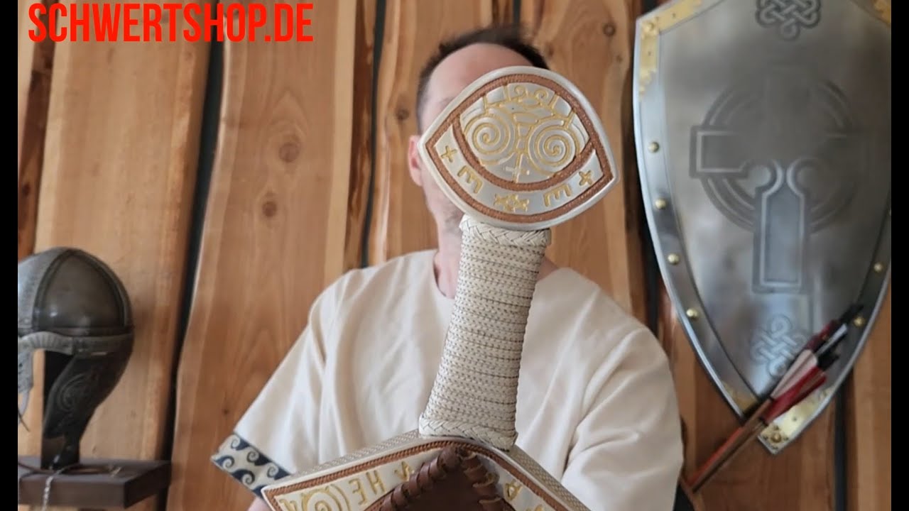 Langeid Wikingerschwert mit Scheide und Gürtel    Video