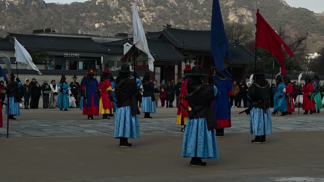 SEOUL 겨울 강추위 경복궁 수문장 교대식