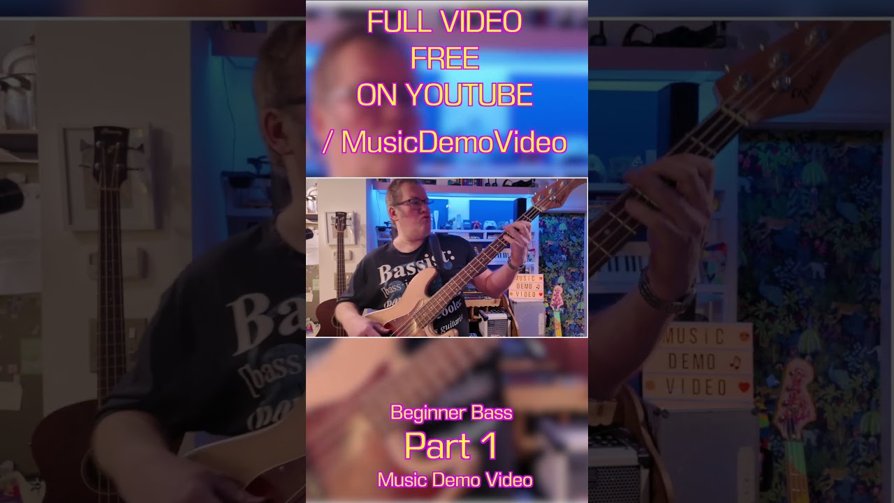Beginner Bass Guitar Lesson - Part 1 - Learn FAST - Music Demo Video #bassguitar #basslesson #bass
