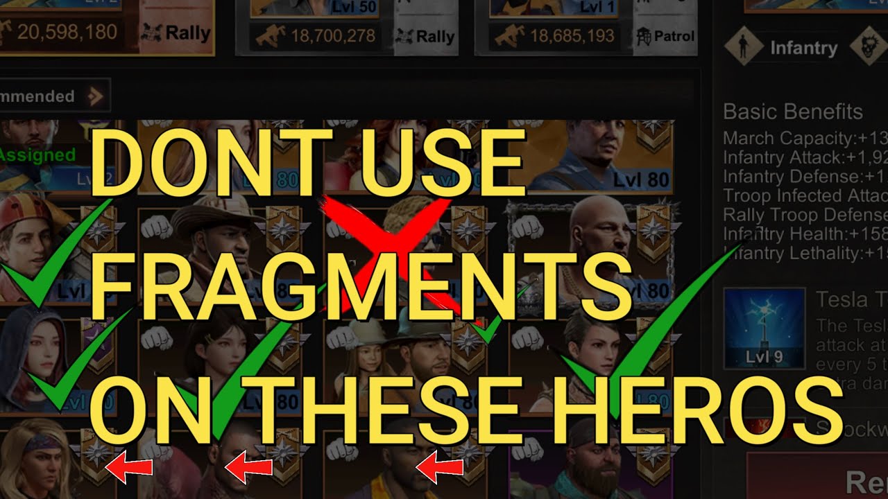 State of Survival: Best Golden Fragment uses ! Gen 1 to Gen 12