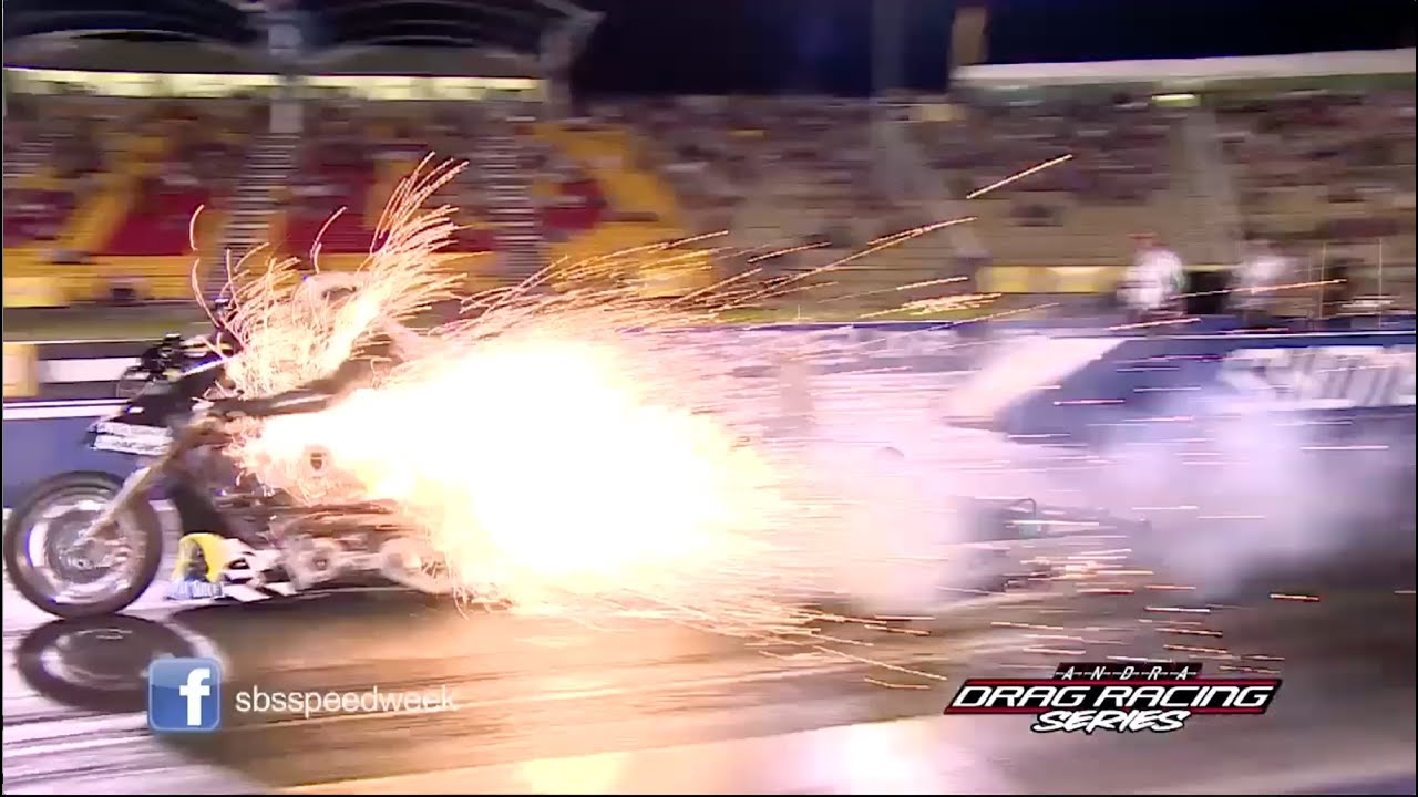 Speedweek: Chris Porter's Top Fuel Harley explodes