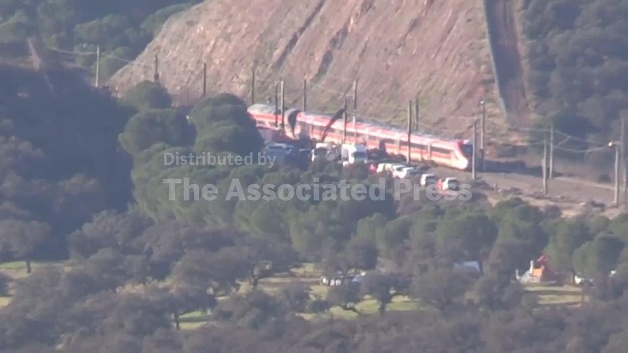 Emergency services pore over scene of Spain train crash as accident leaves dozens dead