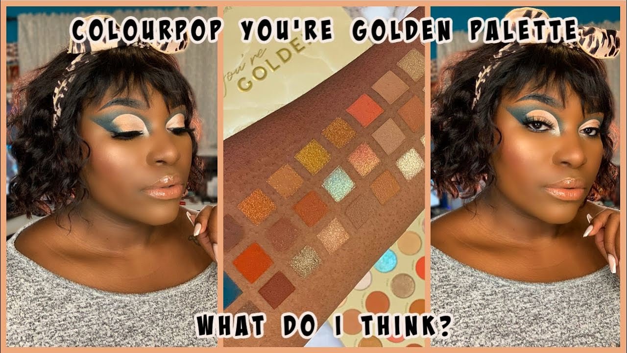 NEW ColourPop YOU'RE GOLDEN Palette | MEGA palette | Tutorial + Review