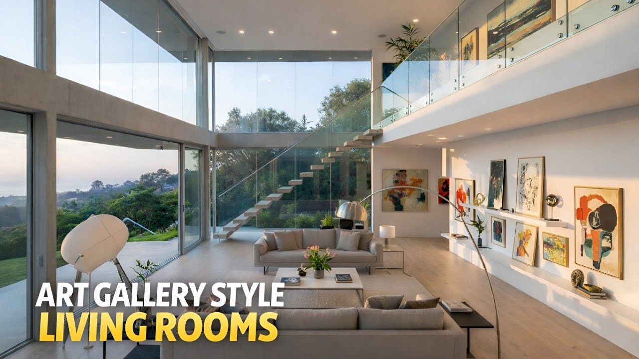 See how interior design turns these luxury living rooms into art galleries.