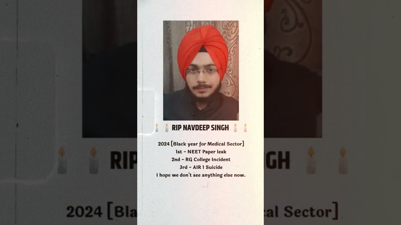 Dr navdeep Air 1 | suicide | dr navdeep suicide | dr navdeep | dr navdeep Singh | neet topper