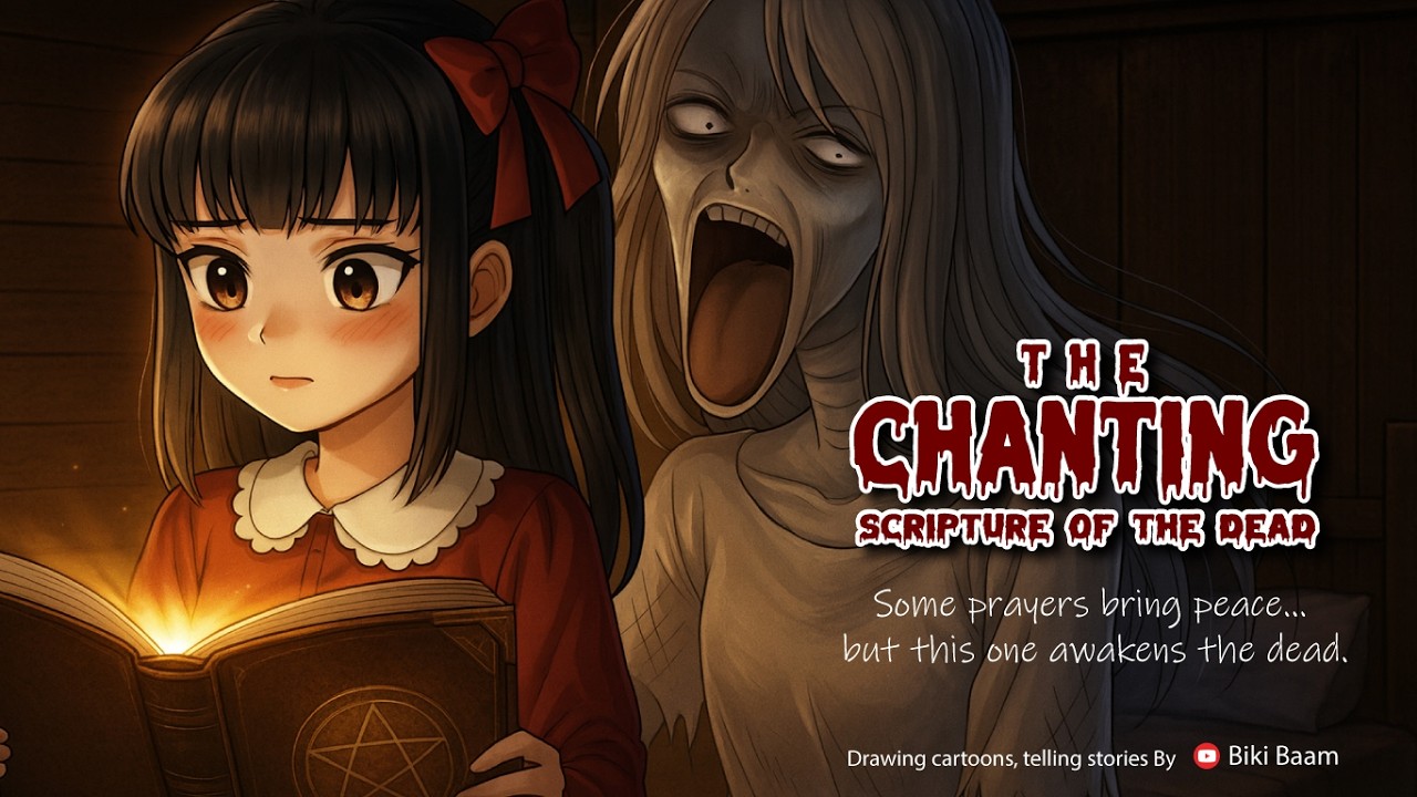 📜 The Chanting Scripture of the Dead #cartoon #drawing #horrorstories #digitalart #horror