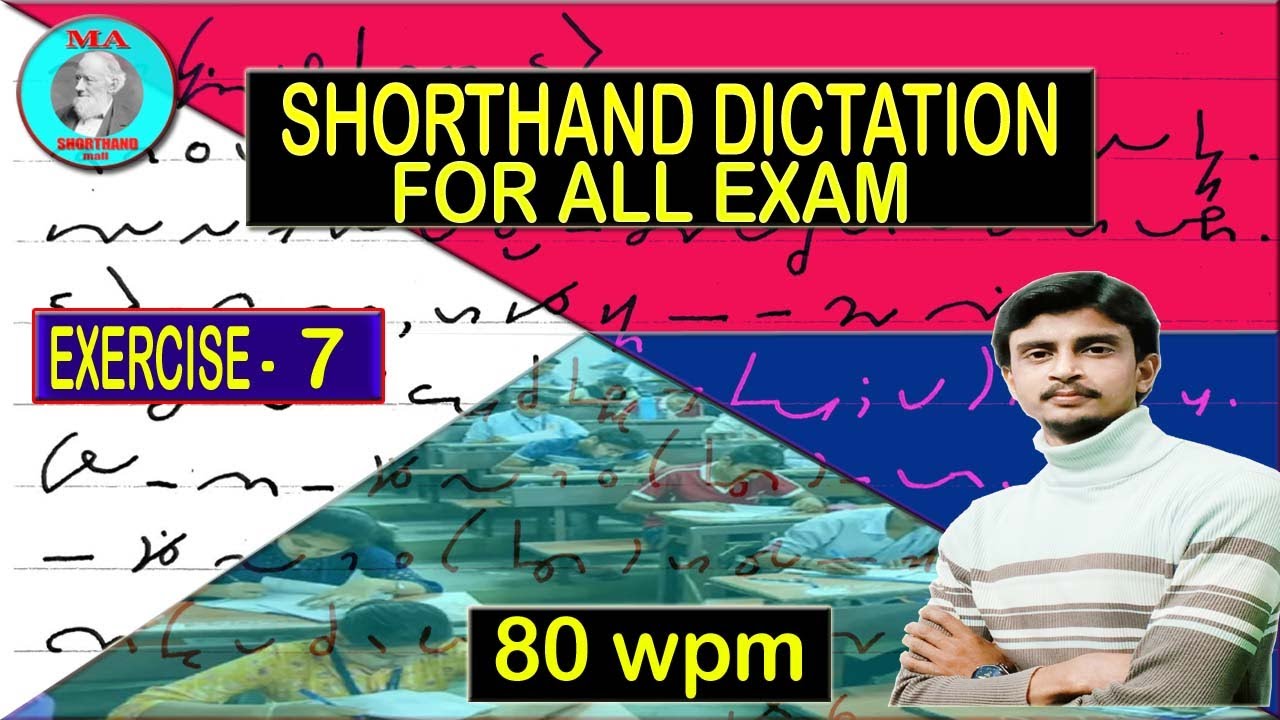 80 Speed Dictation 7 || Steno || Shorthand || MA Shorthand Mall