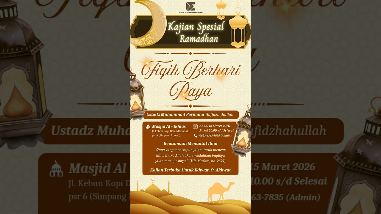 Fiqih Berhari Raya | Ustadz Muhammad Permana Hafidzhahullah