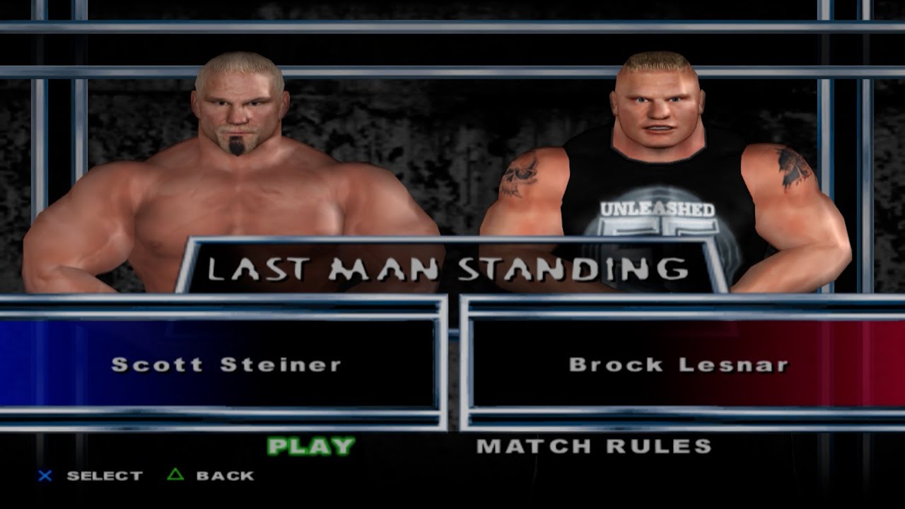 WWE SmackDown! Here Comes the Pain - Scott Steiner VS Brock Lesnar (LAST MAN STANDING)