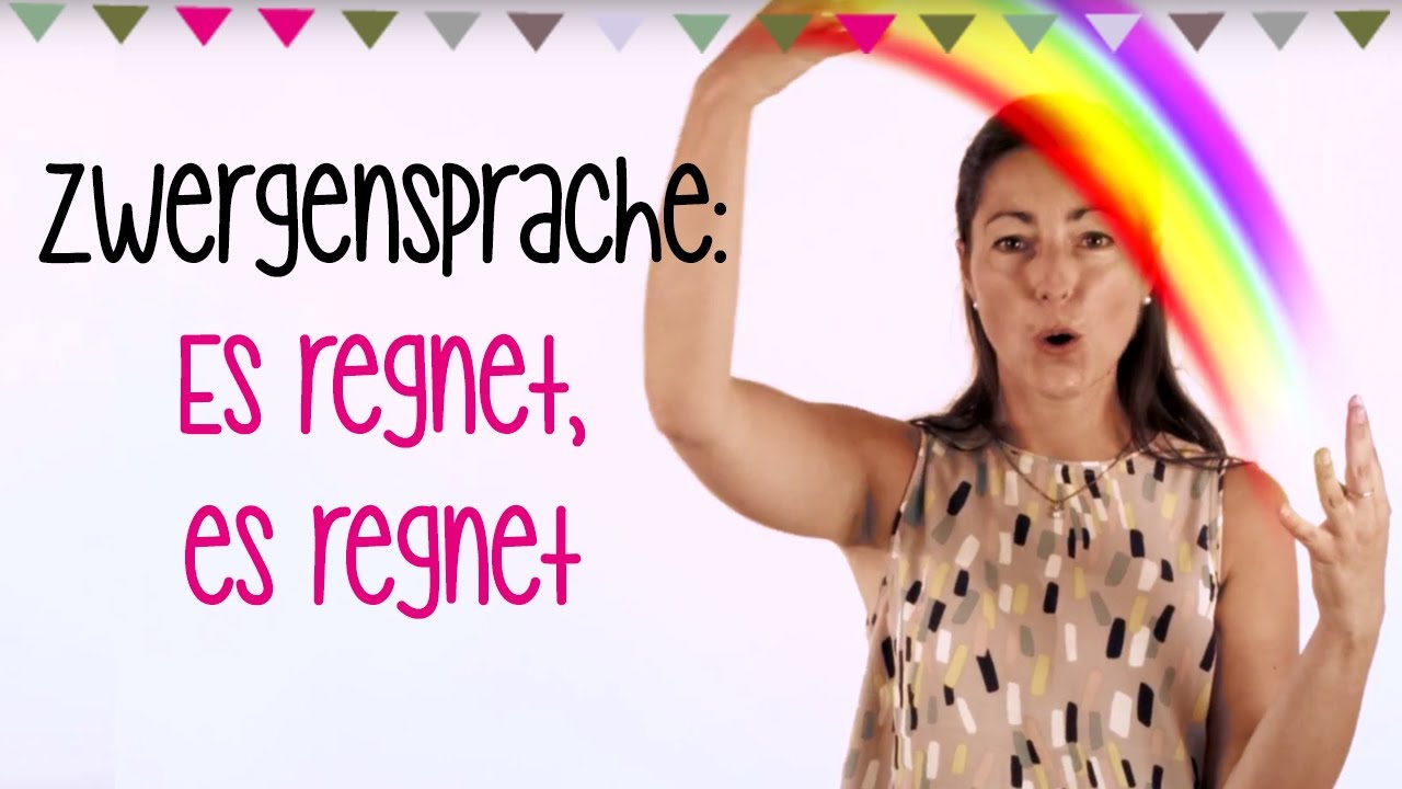 Zwergensprache - Es regnet, es regnet (Kinderlieder)