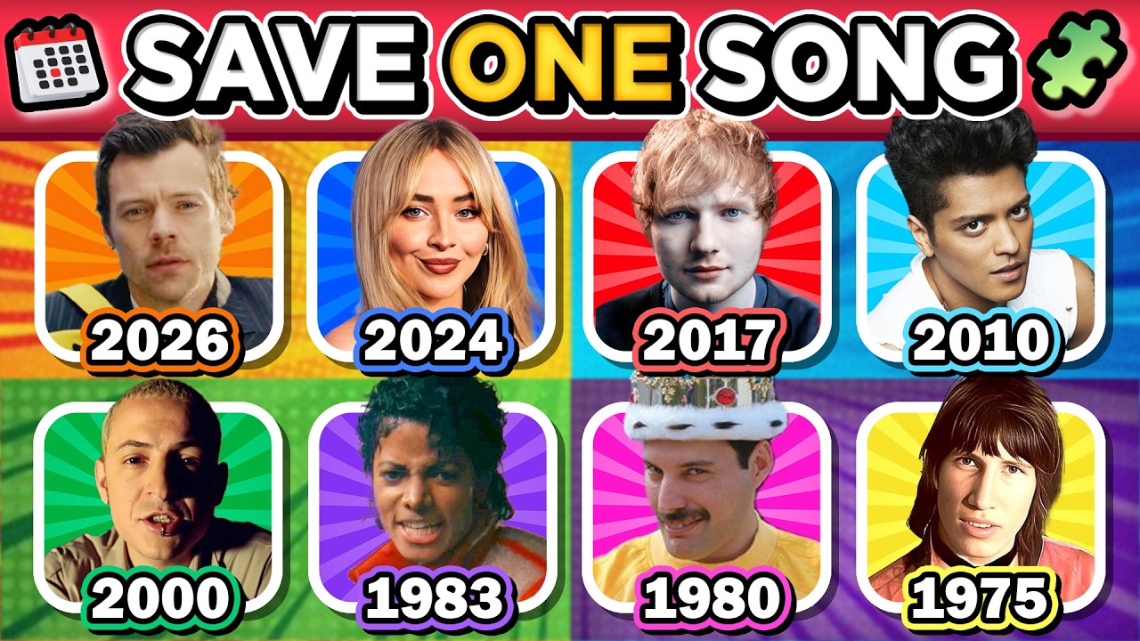 Save One Song Per Year ✨🎵 Most Popular 6 Songs Each Year 1975 - 2026 | Music Quiz 2026