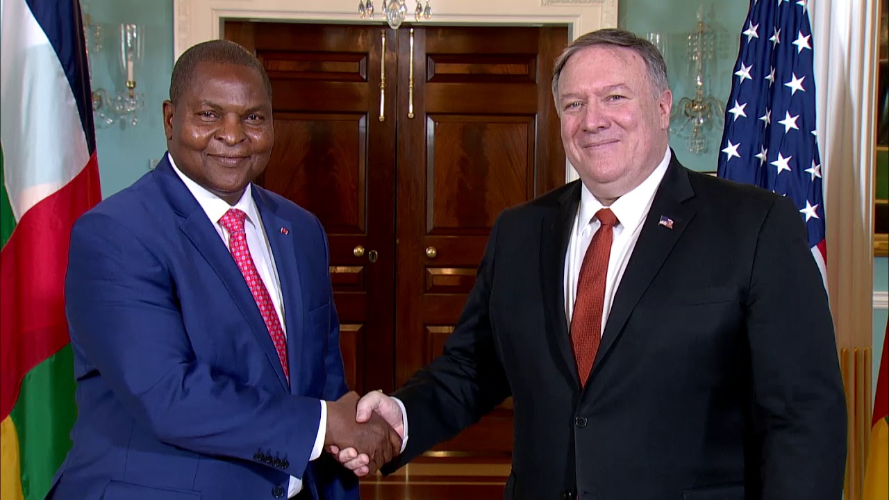 Secretary Pompeo Meets with Central African Republic President Faustin-Archange Touadera