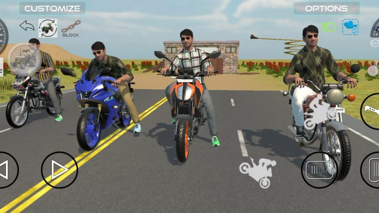 Bike race in Indian veh...