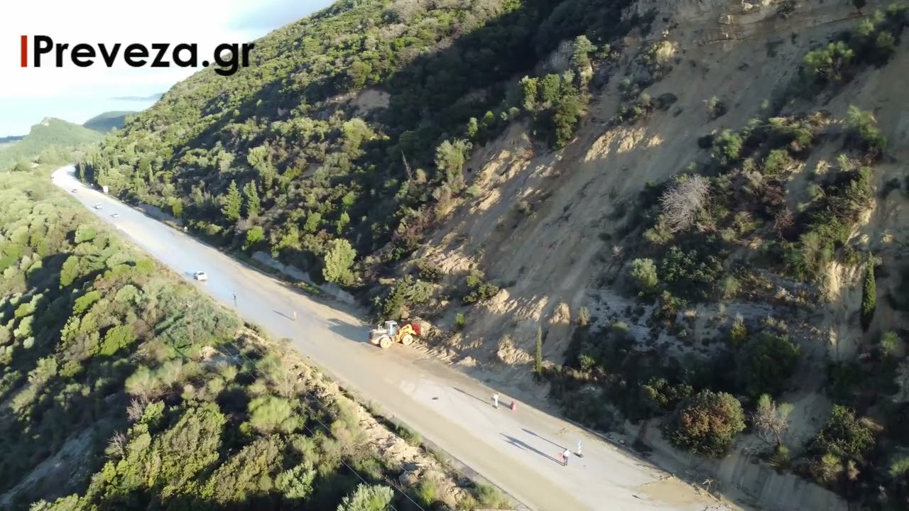 Κατολίσθηση στην Εθνικό Οδό Πρέβεζας – Ηγουμενίτσας