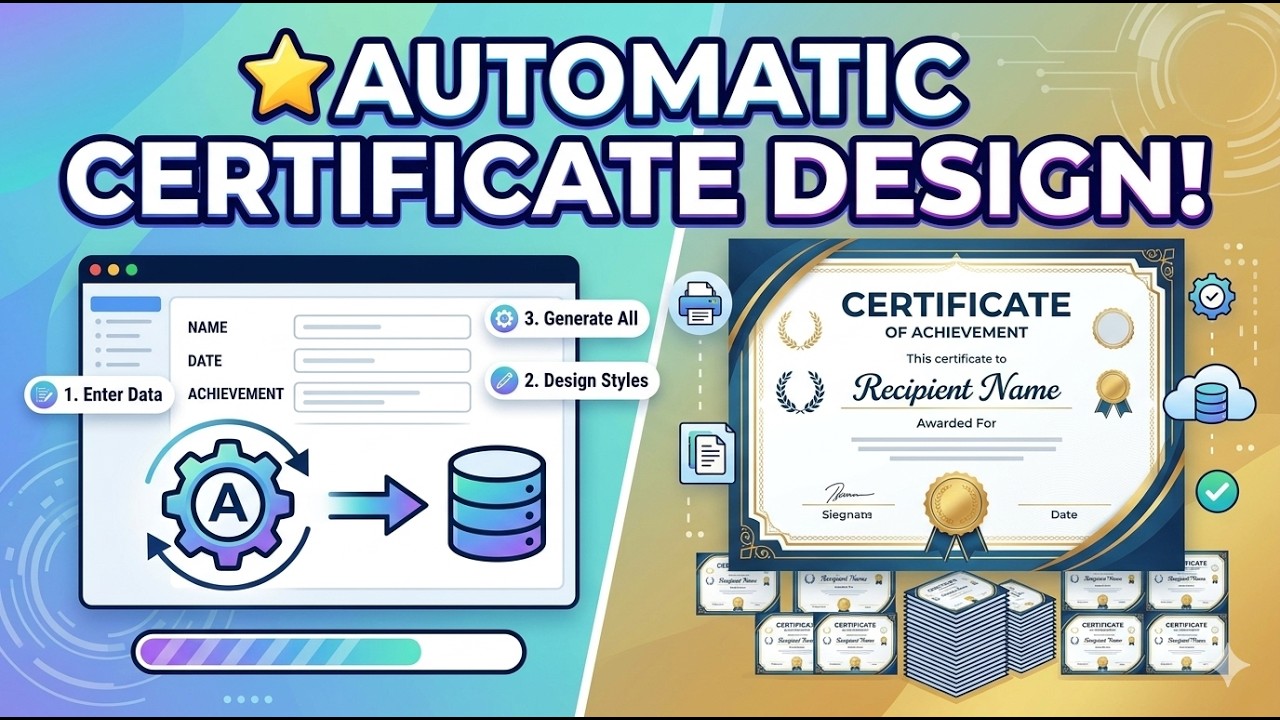 Automatic Certificate Design #documentwithmsword #msword #word #mswordclasses