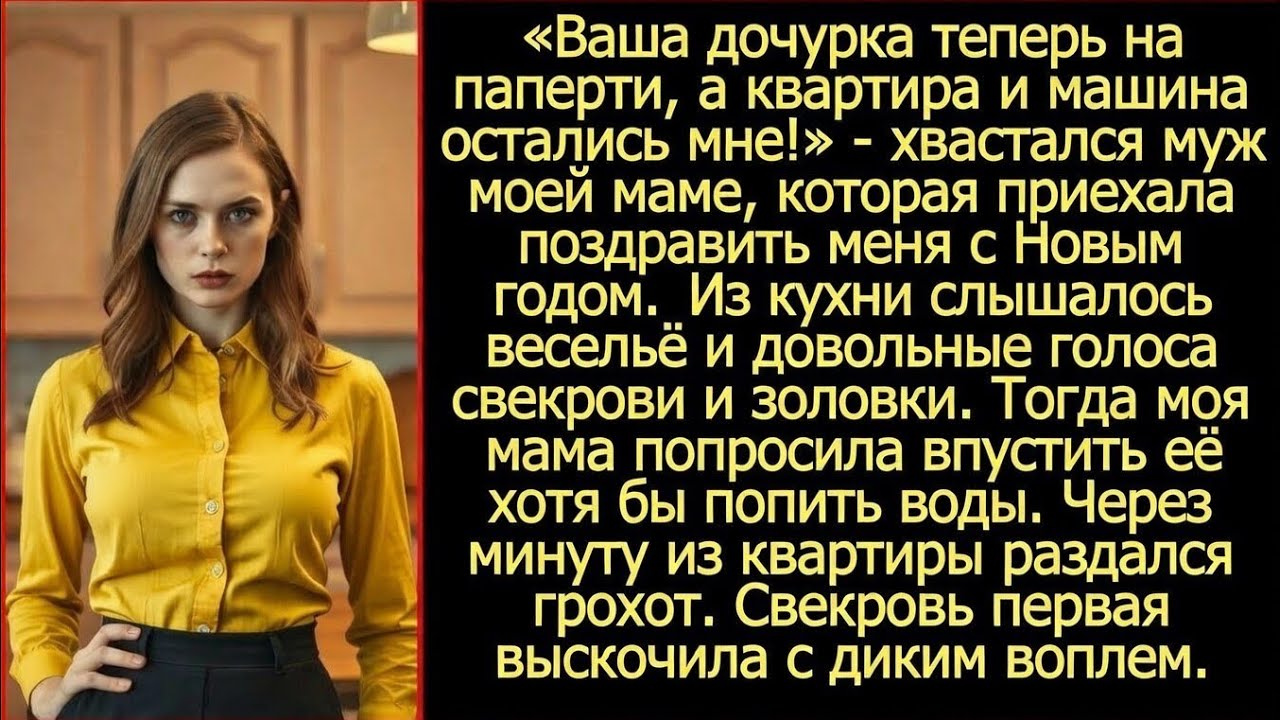 Ваша дочурка теперь на паперти, а квартира и машина остались мне!» Похвастался муж моей маме.