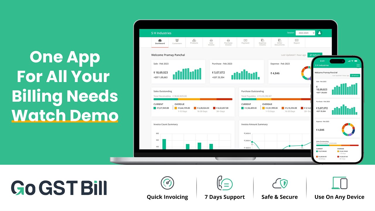 Go GST Bill Demo - Free GST Billing Software for Businesses in India - #invoicegenerator #gogstbill