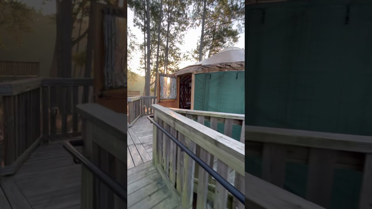 Video review of @stonemountainga #yurt #stonemountainpark #camping #georgia
