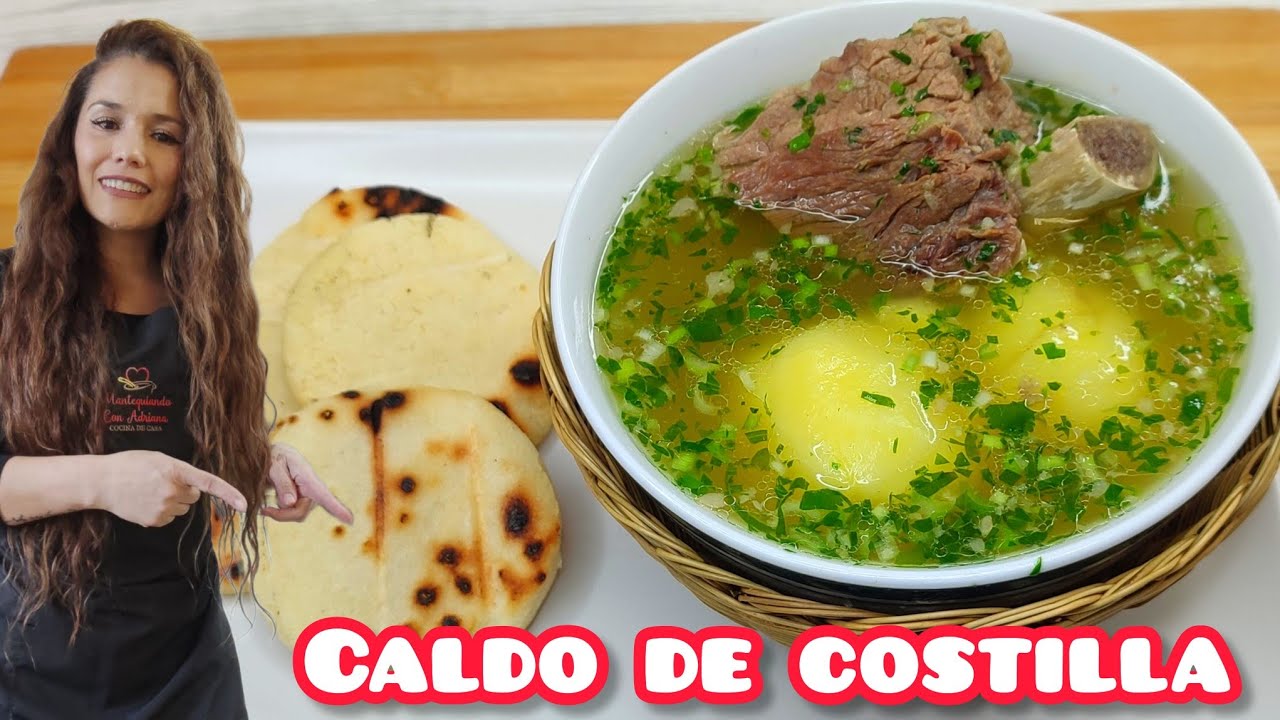 Cómo hacer CALDO DE COSTILLA  LEVANTA MUERTOS receta tradicional COLOMBIANA 🇨🇴 FÁCIL Y DELICIOSA