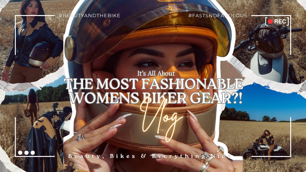 IS THIS THE MOST FASHIONABLE WOMENS MOTORCYCLE GEAR?! #wildustsisters #bikergirl #motorcycle 