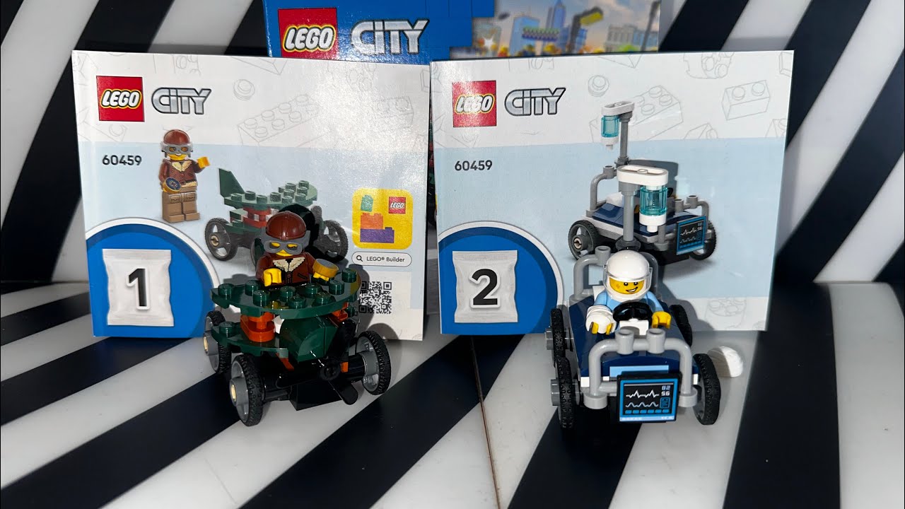Review of Lego City set 60459 Airplane vs. Hospital Bed Race Car Pack