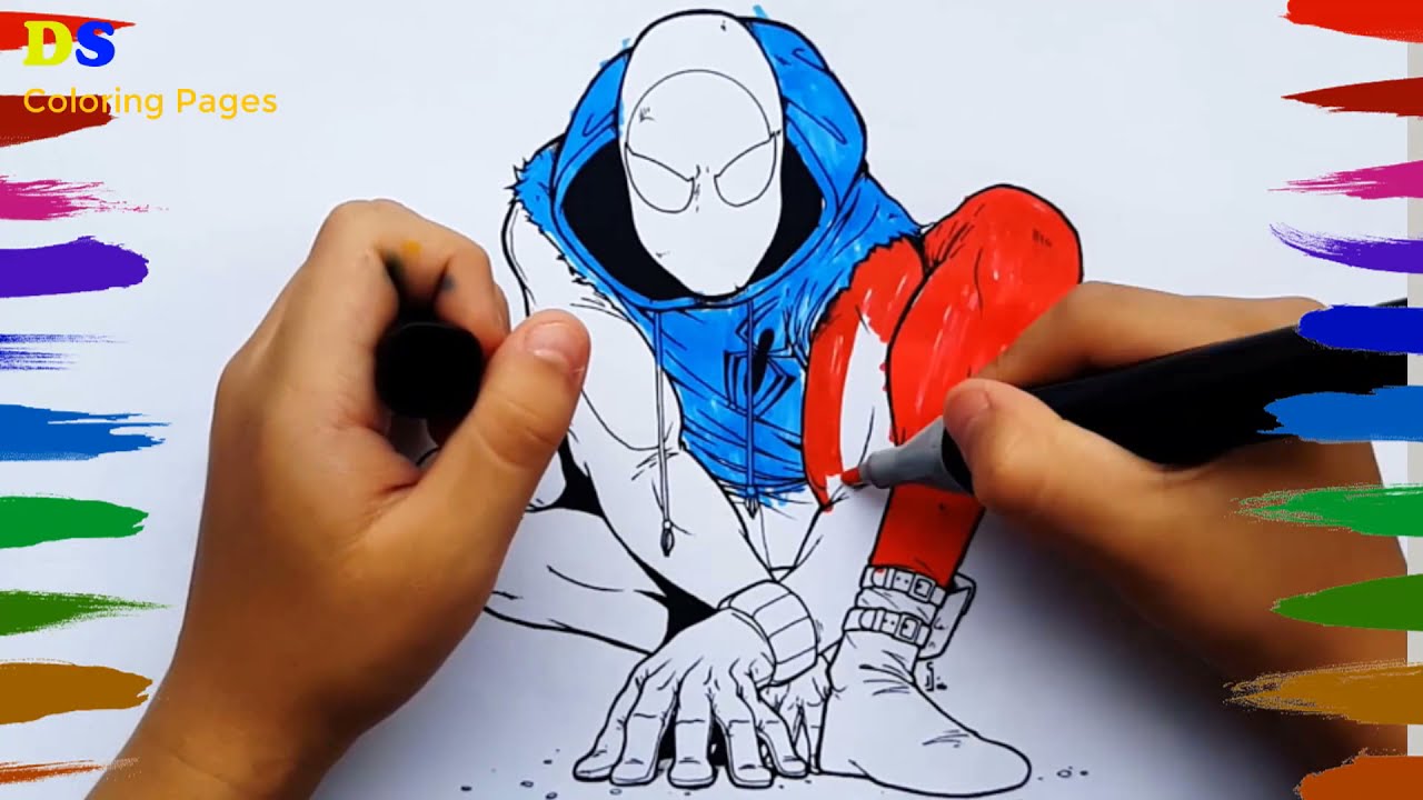 Spiderman Coloring Pages season 4 | How to Color Spiderman | FS Coloring Pages