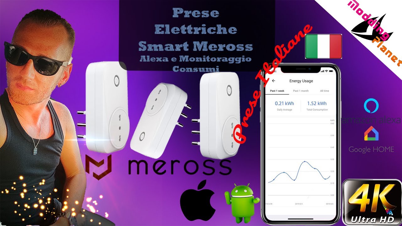 Prese Elettriche Smart Meross Alexa e Monitoraggio Consumi
