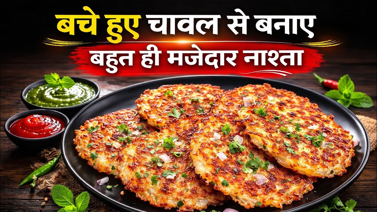 बचे हुए चावल से बनाए बहुत ही मजेदार और स्वादिष्ट नाश्ता#leftoverricerecipe