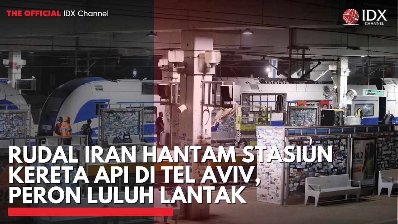 Rudal Iran Hantam Stasiun Kereta Api di Tel Aviv, Peron Luluh Lantak | IDXC UPDATE