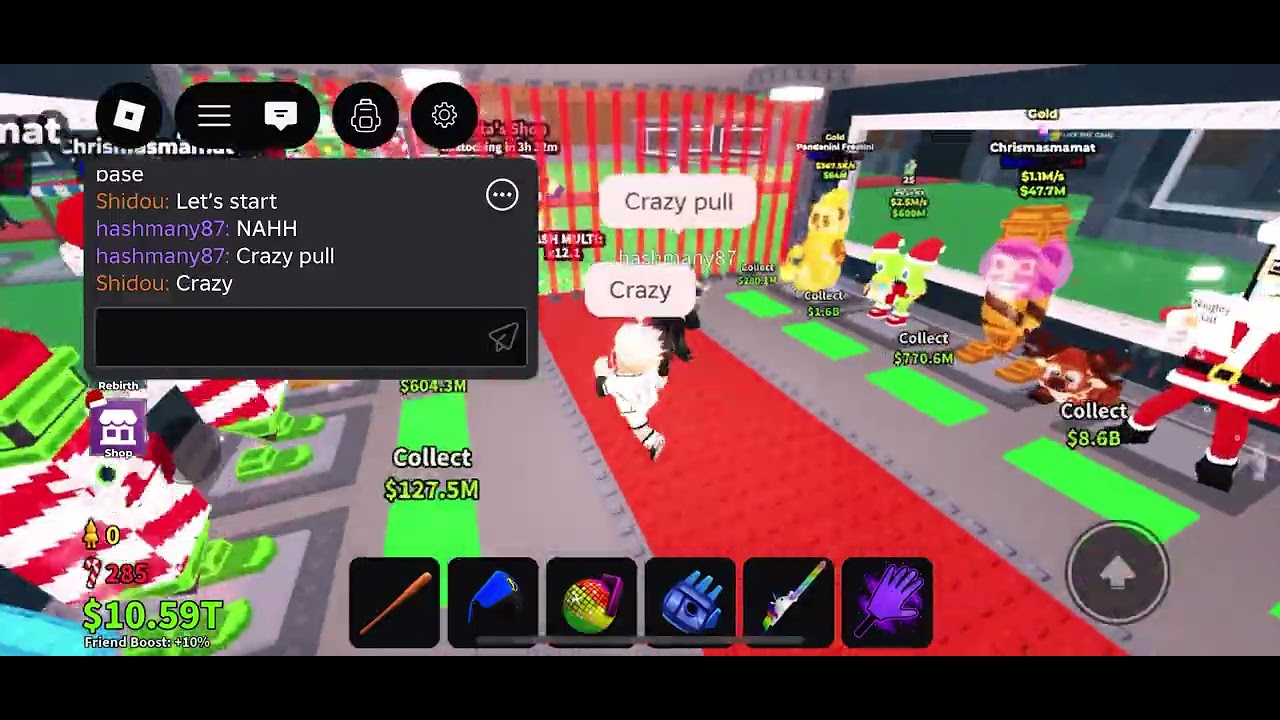 Showing brainrots and opening lucky blocks 
