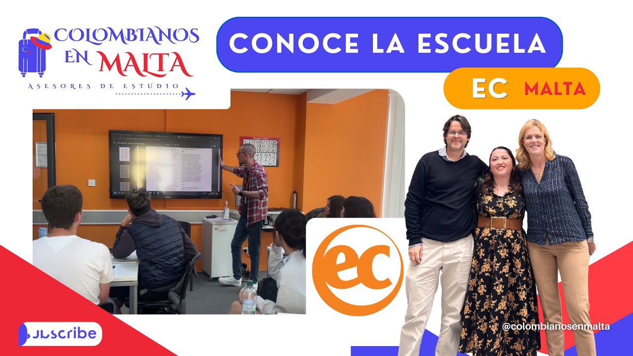 🇲🇹 EC Malta: La Mejor escuela para Estudiar Inglés en Malta | Colombianos en Malta 2024🇲🇹✨