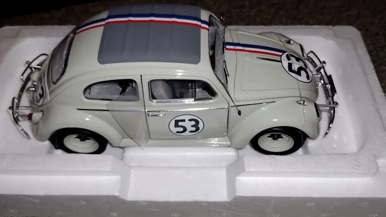 Unboxing of a 1 18 diecast 1963 Volkswagen beetle From Hot wheels elite Herbie the love bug