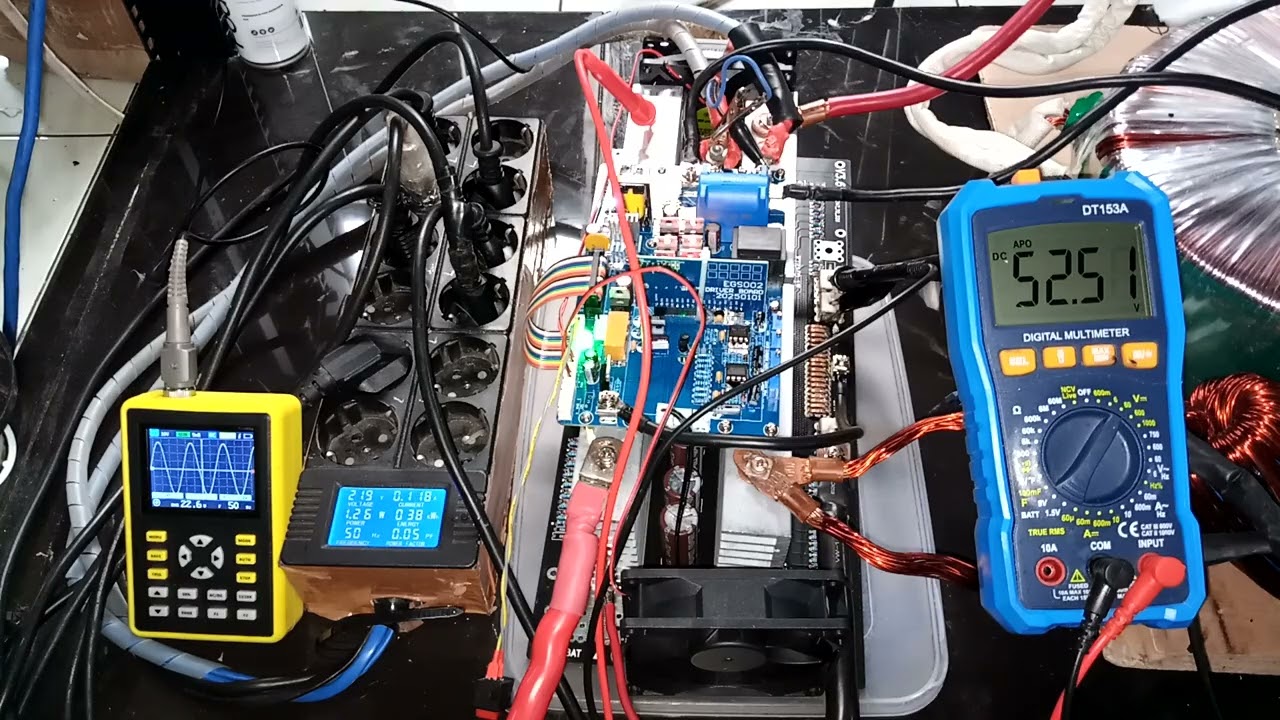 260121J9HJWW19 Test uji voltage & beban KIT INVERTER PSW EGS002 TO247 32Mosfet 48V