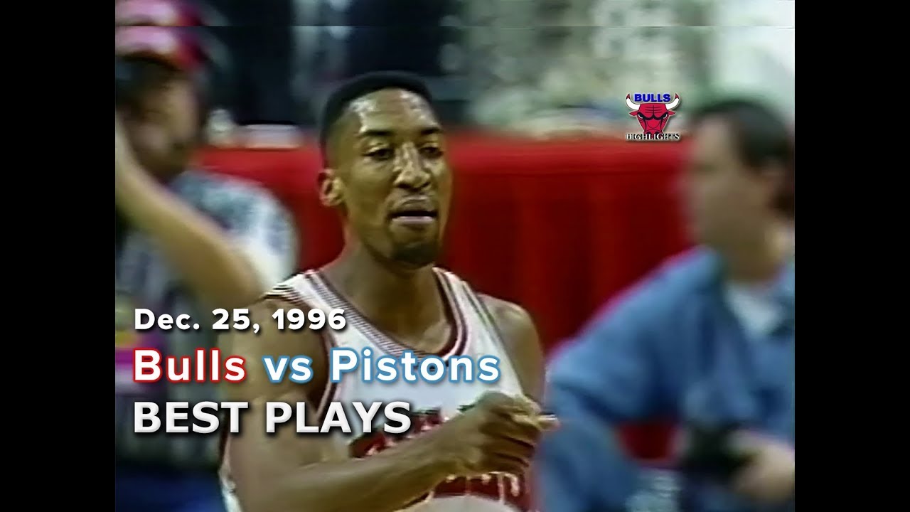 December 25, 1996 Bulls vs Pistons highlights